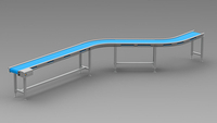 S-Turning Plastic Mesh Belt Conveyor